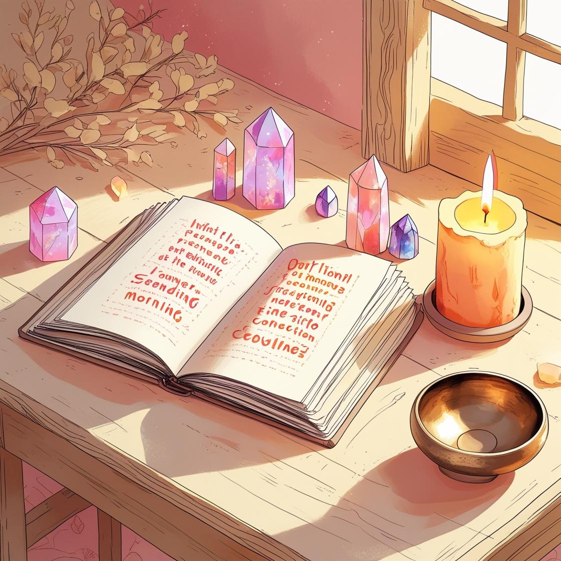 Couverture du livret de rituels et décrets par Meredith Meneora